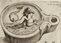 Picture 38 of 48 from De lucernis antiquorum reconditis libb. sex : in quibus earum recens inuentarum adhuc ardentium obseruationes multae primum afferuntur ... : explicatis diligenter abditissimis quaestionibus de ignium causis, origine, varietate, duratione, motu, & extinctu, de antiperistasi, fumo, cinere, lentore, mistis incombustibilibus, brutorum funeribus, & alijs naturae arcanis ... (1652), leaf 566