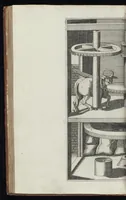 Picture 6 of 37 from La premiere[-seconde] partie des desseins artificiaulx de toutes sortes des moulins : a vent, a l'eau, a cheual & a la main : auec diuerses sortes des pompes & aultres inuentions ... (1617), leaf 109
