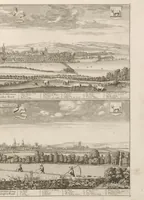 An illustration from Oxonia illustrata, sive, Omnium celeberrimae istius universitatis collegiorum, aularum, bibliothecae Bodleianae, scholarum publicarum, theatri Sheldoniani : nec non urbis totius scenographia (1675)