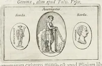 Picture 14 of 37 from Miscellanea eruditae antiquitatis : in quibus marmora, statuae, musiva, toreumata, gemmae, numismata, Grutero, Vrsino, Boissardo, Reinesio aliisque antiquorum monumentorum collectoribus ignota & hucusque inedita referuntur ac illustrantur (1685), leaf 135