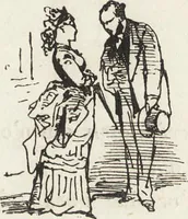 An illustration from La comédie de notre temps ... études au crayon et à la plume (1874)