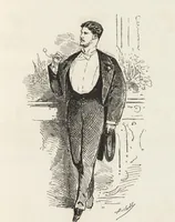An illustration from La comédie de notre temps ... études au crayon et à la plume (1874)