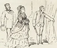 An illustration from La comédie de notre temps ... études au crayon et à la plume (1874)