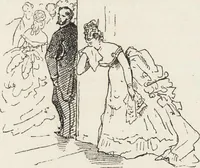 An illustration from La comédie de notre temps ... études au crayon et à la plume (1874)