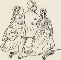 An illustration from La comédie de notre temps ... études au crayon et à la plume (1874)