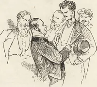 An illustration from La comédie de notre temps ... études au crayon et à la plume (1874)