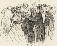 An illustration from La comédie de notre temps ... études au crayon et à la plume (1874)
