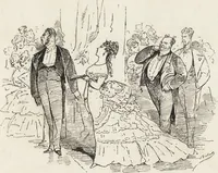 An illustration from La comédie de notre temps ... études au crayon et à la plume (1874)