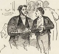 An illustration from La comédie de notre temps ... études au crayon et à la plume (1874)