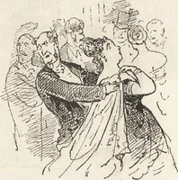An illustration from La comédie de notre temps ... études au crayon et à la plume (1874)