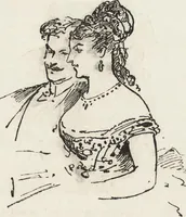 An illustration from La comédie de notre temps ... études au crayon et à la plume (1874)