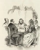 An illustration from La comédie de notre temps ... études au crayon et à la plume (1874)