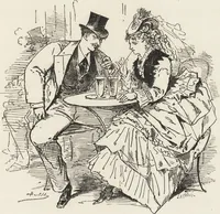 An illustration from La comédie de notre temps ... études au crayon et à la plume (1874)