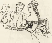 An illustration from La comédie de notre temps ... études au crayon et à la plume (1874)