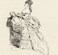 An illustration from La comédie de notre temps ... études au crayon et à la plume (1874)