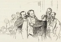 An illustration from La comédie de notre temps ... études au crayon et à la plume (1874)