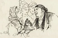 An illustration from La comédie de notre temps ... études au crayon et à la plume (1874)