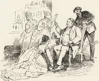 An illustration from La comédie de notre temps ... études au crayon et à la plume (1874)