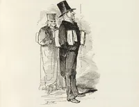 An illustration from La comédie de notre temps ... études au crayon et à la plume (1874)