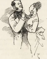 An illustration from La comédie de notre temps ... études au crayon et à la plume (1874)