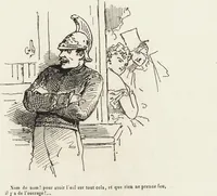 An illustration from La comédie de notre temps ... études au crayon et à la plume (1874)