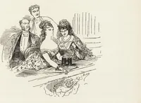 An illustration from La comédie de notre temps ... études au crayon et à la plume (1874)