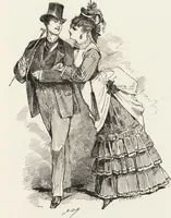 An illustration from La comédie de notre temps ... études au crayon et à la plume (1874)