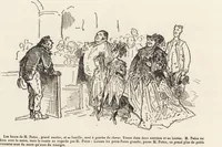 An illustration from La comédie de notre temps ... études au crayon et à la plume (1874)