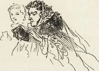 An illustration from La comédie de notre temps ... études au crayon et à la plume (1874)