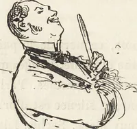 An illustration from La comédie de notre temps ... études au crayon et à la plume (1874)
