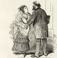 An illustration from La comédie de notre temps ... études au crayon et à la plume (1874)