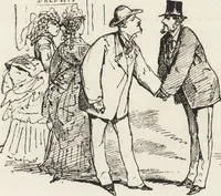 An illustration from La comédie de notre temps ... études au crayon et à la plume (1874)