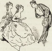 An illustration from La comédie de notre temps ... études au crayon et à la plume (1874)