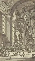 An illustration from Gedenkwaerdig bedryf der Nederlandsche Oost-Indische Maetschappye, op de kuste en in het keizerrijk van Taising of Sina : behelzende het tweede gezandschap aen den onder-koning Singlamong en veldheer Taising Lipoui, door Jan van Kampen en Konstantyn Nobel : vervolgt met een verhael van het voorgevallen des jaers zestien hondert drie en vier en zestig, op de kuste van Sina, en ontrent d'eilanden Tayowan, Formosa, Ay en Quemuy, onder't gezag van Balthasar Bort : en het derde gezandschap aen Konchy, Tartarsche keizer van Sina en Oost-Tartarye : onder beleit van zijne ed. Pieter van Hoorn : beneffens een beschryving van geheel Sina : verçiert doorgaens met verscheide kopere platen (1670)