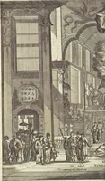 An illustration from Gedenkwaerdig bedryf der Nederlandsche Oost-Indische Maetschappye, op de kuste en in het keizerrijk van Taising of Sina : behelzende het tweede gezandschap aen den onder-koning Singlamong en veldheer Taising Lipoui, door Jan van Kampen en Konstantyn Nobel : vervolgt met een verhael van het voorgevallen des jaers zestien hondert drie en vier en zestig, op de kuste van Sina, en ontrent d'eilanden Tayowan, Formosa, Ay en Quemuy, onder't gezag van Balthasar Bort : en het derde gezandschap aen Konchy, Tartarsche keizer van Sina en Oost-Tartarye : onder beleit van zijne ed. Pieter van Hoorn : beneffens een beschryving van geheel Sina : verçiert doorgaens met verscheide kopere platen (1670)