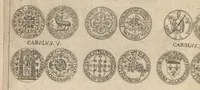 An illustration from Caroli Dufresne, domini Du Cange regi à consiliis, & Franciae apud ambianos quaestoris, Glossarium ad scriptores mediae & infimae Latinitatis : in quo Latina vocabula novatae significationis, aut usus rarioris, barbara & exotica explicantur ... : accedit dissertatio De imperatorum Constantinopolitanorum, seu de inferioris aevi, vel imperii, uti vocant, numismatibus (1681)
