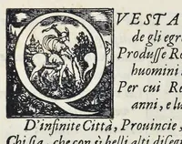 An illustration from Alcvne composizioni di diversi avtori in lode del ritratto della Sabina scolpito in marmo dall'eccellentissimo m. Giouanni Bologna, posto nella piazza del serenissimo gran duca di Toscana (1583)
