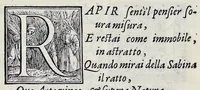 Picture 22 of 27 from Alcvne composizioni di diversi avtori in lode del ritratto della Sabina scolpito in marmo dall'eccellentissimo m. Giouanni Bologna, posto nella piazza del serenissimo gran duca di Toscana (1583), leaf 36