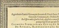An illustration from Cremona fedelissima citta et nobilissima colonia de Romani : rappresentata in disegno col svo contado et illvstrata d'vna breve historia delle cose piv notabili appartenenti ad essa et de i ritratti natvrali de dvchi et dvchesse di Milano e compendio delle lor vite (1585)