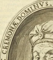 Picture 20 of 94 from Cremona fedelissima citta et nobilissima colonia de Romani : rappresentata in disegno col svo contado et illvstrata d'vna breve historia delle cose piv notabili appartenenti ad essa et de i ritratti natvrali de dvchi et dvchesse di Milano e compendio delle lor vite (1585), leaf 77