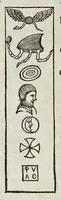 An illustration from Ad Alexandrum VII. Pont. Max. Obelisci Aegyptiaci : nuper inter Isaei Romani rudera effossi interpretatio hieroglyphica (1666)