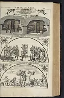 An illustration from Roma subterranea novissima : in qva post Antonivm Bosivm antesignanvm, Jo. Severanum congreg. oratorii presbyterum, et celebres alios scriptores : antiqvua Christianorum et praecipue martyrum cœmeteria, tituli, monimenta, epitaphia, inscriptiones ac nobiliora sanctorum sepulchra : sex libris distincta illustrantur et quamplurimæ res ecclesiasticæ iconibus graphice describuntur, ac multiplici tum sacra, tum profana eruditione declarantur : cum duplici indice, capitum & rerum locupletissimo : opera et studio (1659)