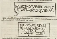 Picture 19 of 56 from Roma subterranea novissima : in qva post Antonivm Bosivm antesignanvm, Jo. Severanum congreg. oratorii presbyterum, et celebres alios scriptores : antiqvua Christianorum et praecipue martyrum cœmeteria, tituli, monimenta, epitaphia, inscriptiones ac nobiliora sanctorum sepulchra : sex libris distincta illustrantur et quamplurimæ res ecclesiasticæ iconibus graphice describuntur, ac multiplici tum sacra, tum profana eruditione declarantur : cum duplici indice, capitum & rerum locupletissimo : opera et studio (1659), leaf 358