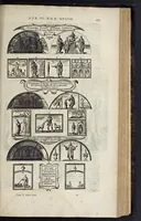 Picture 40 of 56 from Roma subterranea novissima : in qva post Antonivm Bosivm antesignanvm, Jo. Severanum congreg. oratorii presbyterum, et celebres alios scriptores : antiqvua Christianorum et praecipue martyrum cœmeteria, tituli, monimenta, epitaphia, inscriptiones ac nobiliora sanctorum sepulchra : sex libris distincta illustrantur et quamplurimæ res ecclesiasticæ iconibus graphice describuntur, ac multiplici tum sacra, tum profana eruditione declarantur : cum duplici indice, capitum & rerum locupletissimo : opera et studio (1659), leaf 560