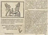 An illustration from Roma subterranea novissima : in qva post Antonivm Bosivm antesignanvm, Jo. Severanum congreg. oratorii presbyterum, et celebres alios scriptores : antiqvua Christianorum et praecipue martyrum cœmeteria, tituli, monimenta, epitaphia, inscriptiones ac nobiliora sanctorum sepulchra : sex libris distincta illustrantur et quamplurimæ res ecclesiasticæ iconibus graphice describuntur, ac multiplici tum sacra, tum profana eruditione declarantur : cum duplici indice, capitum & rerum locupletissimo : opera et studio (1659)