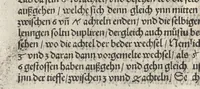 An illustration from Ein new Visier büchlein : Welches jnnhelt wie man durch den Quadraten auff eines yeden Lands Eych, ein Rütten zü beraytten, vnd damit yetlichs vnbekants fass Visieren, vnd solches jnnhalt erkennen soll (1531)
