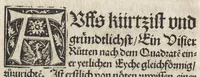 An illustration from Ein new Visier büchlein : Welches jnnhelt wie man durch den Quadraten auff eines yeden Lands Eych, ein Rütten zü beraytten, vnd damit yetlichs vnbekants fass Visieren, vnd solches jnnhalt erkennen soll (1531)