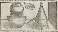 An illustration from Pirotechnia, li diece libri della pirotechnia : nelliquali si tratta non solo la diuersita delle minere, ma ancho quanto si ricerca alla prattica di effe : e di quanto s'appartiene all'arte della fusione ouer getto de metalli, e d'ogni altra cosa a questa somigliante (1550)