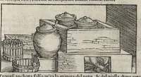 Picture 5 of 38 from Pirotechnia, li diece libri della pirotechnia : nelliquali si tratta non solo la diuersita delle minere, ma ancho quanto si ricerca alla prattica di effe : e di quanto s'appartiene all'arte della fusione ouer getto de metalli, e d'ogni altra cosa a questa somigliante (1550), leaf 70