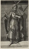 Picture 16 of 31 from Principes Hollandiae et Zelandiae, domini Frisiae : cvm genuinis ipsorum iconibus, à Theodorico Aquitaniae ad Iacobam Bauariae, diuersorum quondam pictorum opera, ad viuum sedulò depictis : nunc autem primum ex vetustissimis parietibus, in Carmelo obsessae vrbis Harlemi, per praesidiarios direpto, industria Guilielmi Thybauti repertis, ac sincerè vnà cum reliquorum principum figuris, ad instar probatissimorum exemplarium delineatis (1578), leaf 106